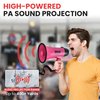 PYLE-PRO Portable Megaphone Speaker Siren Bullhorn - Compact and Battery Operated with 20 Watt Power, Microphone, 2 Modes, PA Sound and Foldable Handle for Cheerleading and Police Use PMP24PK (Pink)