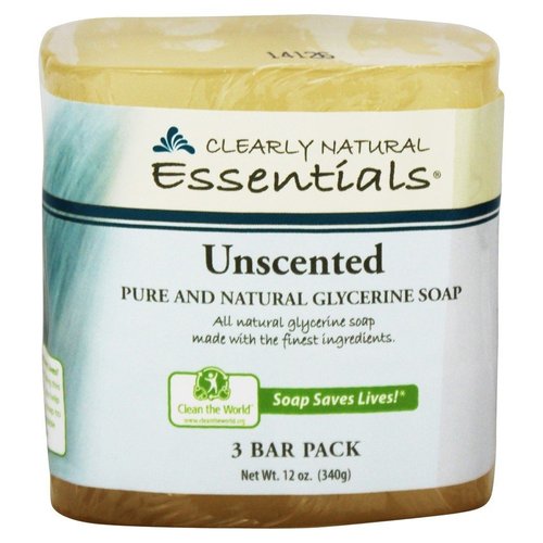 Clearly Natural Glycerine Soap Unscented - 3 Bar Pack2