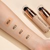 2-in-1 Liquid Foundation and Concealer Stick with Brush, Buildable And Lightweight Formula, Waterproof And Full Coverage Foundation, Long Lasting Moisturizing Concealer Foundation