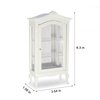 Miniature Furniture Display Shelf 1:12 Wooden Cabinet with Mirror & Three Shelves Bookshelf Dollhouse Display Stand Decoration Accessories Mini Diningroom Scene Ornaments