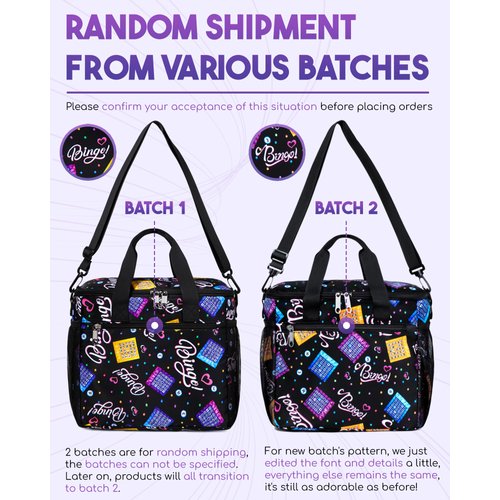 Bingo Bag for Bingo Set Stuff Supplies Bingo Bags with Pockets for Bingo Daubers Dabbers Dobbers Dotters Casino Bingo Game Accessories for Bingo Lovers Players Bingo Prizes for Adults Juego de Bingo