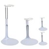 BANBERRY DESIGNS Doll Stands Set of 4 White Metal and Vinyl Adjustable Holders Ideal for Dolls Measuring 3" to 8" H Arm Expands from 3 5/8" to 6"