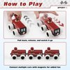 BTB Wooden Pull Back Car,Toy Fire Engine Fire Truck,Montessori Wooden Toy,Pullback Pull-Back Car,Wooden Vintage Retro Classic Toy Car,Wood Toy Cars,Wooden Race Car,Racing Car,Toddler Boy Boys Toys