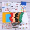 24 Sets Christmas Craft Kits Winter Crafts DIY Christmas Ornaments Decorations Art Sets Foam Santa Reindeer Snowman Christmas Stickers Holiday Season Classroom Activities Party Favors