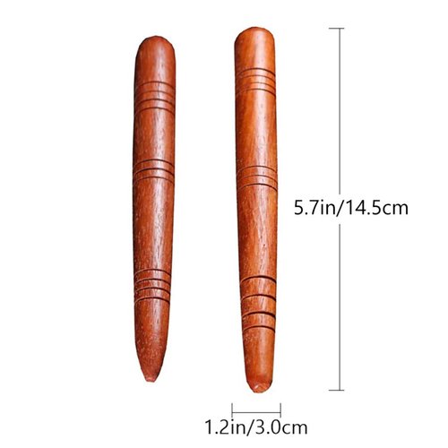 EXCEART 4Pcs Manual Acupressure Pen Wooden Thai Massage Stick Rod Deep Tissue Massage Tool Trigger Point Relief Pain Therapy Tools Full Body Relaxing Gifts