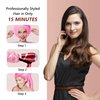 Safety Portable Hair Dryer Bonnet Attachment for Hair Styling - Deep Pink