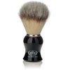 Omega Synthetic Fiber Shaving Brush with Black Plastic Handle - 1 Unit