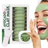 BSMKCL 10pcs*5g Avocado Clay Mask Set, Clay Mask Mud Mask, Moisturizing And Hydrating Skin, Blackhead Removal Men & Women Face Mask Skin Care Rejuvenating Skin Facial Mask Travel Essential