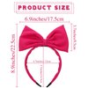 Olbye Bow Headbands Rose Red Hairbands with Bows Big Bowknot Hair Hoop Cosplay Party Headdress Christmas Halloween Costume Accessories for Women Girls (E-Rose Red)