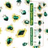 24pcs Green Luxury Nail Charms +2000pcs Emerald Green Rhinestones 3D Big Nail Gems Glass Nail Crystals Diamonds Jewelry Stones Alloy Nail Art Studs Decor Supplies Heart Charms for Arylic Nails Crafts