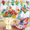 YICHENZHAOXING Mini Bricks Artificial Flower Bouquet Building Sets，DIY Simulation Plant Series Creative Toys,Flower Building Set Cotton 111PCS