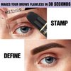 iMethod Eyebrow Stamp and Eyebrow Stencils Kit - Eye Brow Stencil Kits, Eyebrow Pomade for Perfect Eyebrow Makeup, Easy to Use, Natural Look, Deep Brown