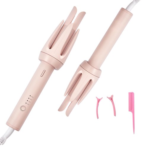 Automatic Curling Iron, Hair Curler, Rotary Curling Iron, 1 inch Curling Iron with Anti-Tangle and auto Shut-Off, Ceramic faceplate, 4-Speed Fast Heat up, Curling Iron Suitable for Long Hair