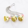 eMagTech 3PCS Parrot Alloy Bell Toys Bird Interactive Chain Metal Bell Toy for Cockatiels Conures and Lovebirds Hanging Bell Bird Activity Stand 23.5cm