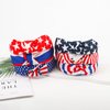 Fulasiteu Hairband, 6pcs 4th of July Headband for Women, Fourth of July Red White and Blue Knotted Wide Top Knot American Flag Patriotic Headbands, Memorial Independence Day Party Favors