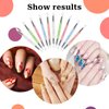 10 Pcs Nail Art Sculpture Pen Dual Tipped Silicone Nail Tools Nail Art Acrylic Pen Silicone Brushes for Resin Nail Art Tools for Design Nail Foil Carving Drawing Effect Shaping Drawing
