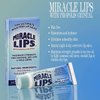 2 Pack: Miracle Lips Salve Corrective Lip Balm with Propolis and Tea Tree Oil. Incl Propolis Crystal mild scrub, 0.66oz