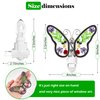 KY&BOSAM Butterfly Night Light Plug into Wall, Real Flower and Glass with Metal Trim Nightlights for Hallway, Nursery Bedroom Bathroom Kids Room, Kitchen, Stairway, Accent Elegant Home Decoration