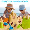 iPlay, iLearn Kids Beach Toys, Toddler Outdoor Sand Toy, Outside Summer Sandbox Playset W/Portable Castle Bucket, Shovels Set, Sand Molds, Travel Fun Gifts for 3 4 5 6 7 8 Year Old Boy Girl Children
