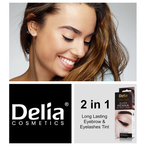 'Delia Cosmetics Pro Color Professional Gel Eyebrow Tint Ammonia - Free Color 3.0 Dark Brown 0.5 oz