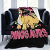 Just A Girl Who Loves Dinosaurs Blanket Dinosaur Decor Throw Blanket Gifts for Girls Boys Dinosaur Lover Super Warm Soft Plush Lightweight Fleece Flannel Bed Blanket for Kids Adults Men Women 50"X40"
