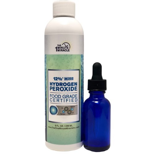12% Hydrogen Peroxide Medical Food Grade - 8 oz Bottle - Recommended by The One Minute Cure Book. Our Brand OMM is The Choice by Professional, Alternative Medicine, and Homeopathic Communities.