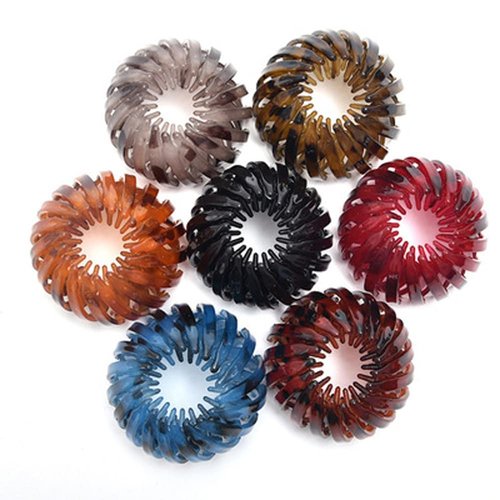 Bird Nest Hair Clips Ponytail Holder Bun Maker Hair Claw Clamps Hair Loops Hair Bands Hair Accessories (7 pcs)
