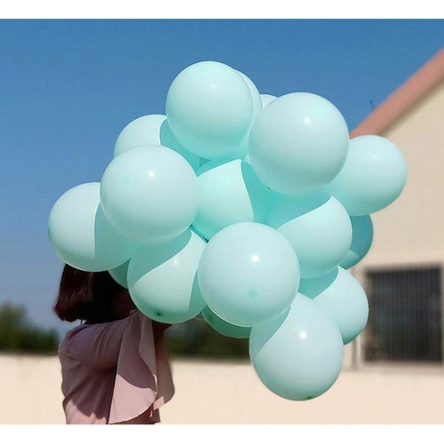 Pastel Mint Balloons 10 inch 100pcs Mint Green Latex Balloons for Party Birthday Wedding Anniversary or any Party Decorations-pastel Mint