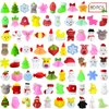 Hatende 80PCS Random Christmas Mochi Squishy Toys Squishies Christmas Toys for Kids Girls Boys Toddlers Christmas Party Favors, Stress Relief Toys Classroom Prizes Stocking Stuffers Gifts