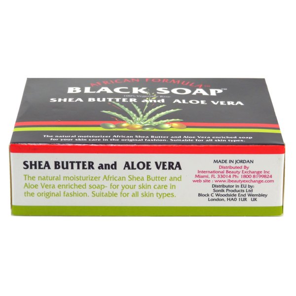 African Formula Black Soap 3.5 Ounce Shea Butter & Aloe Vera (103ml) (2 Pack)