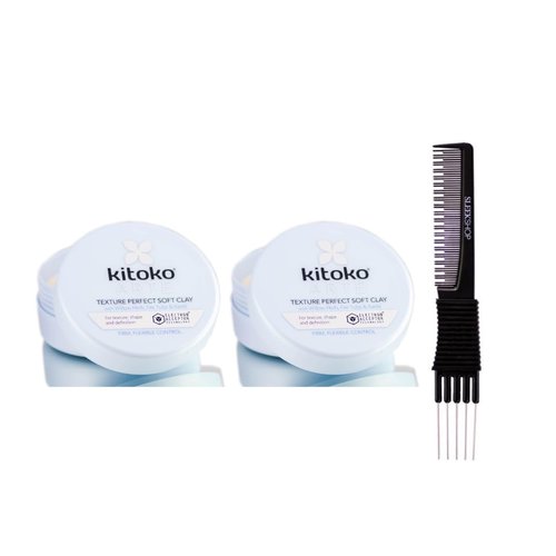 yper Affinage Asp Luxury Kitoko Arte Texture Perfect Soft Clay (10.2 oz) with Teasing Comb Pack 2