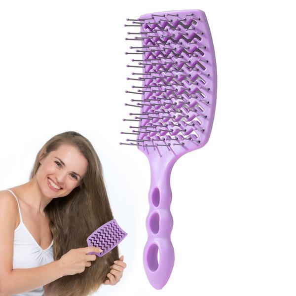 CIYOUYJXDIAN Vented Detangling Hair Brush Hair Scalp Massager Shampoo Brush (Purple-1)