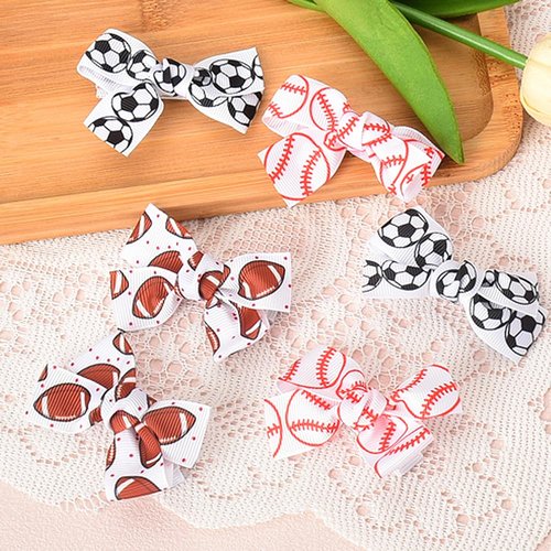 Baseball Softball Bows Clip for Girls Toddlers Birthday Gifts for Girls Teens Soccer Hair Bows for Girls Daughter Christmas Gifts Alligator Clip Bows for Toddler Girls Bows Hair Accessories Set
