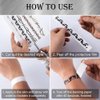 Barbed Wire Temporary Tattoo, Tribal Tattoo Costume Black Barb Wire Creeper Vine Fake Tattoos for Men Women Body Art, 3 Sheets
