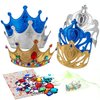 Richness DIY Party Crowns Foam Kids Tiaras Make Your Own Crowns with Jewel Stickers Party Favors for Kids Pack of 6