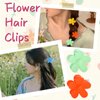 Drnytunk Mini Matte Claw Hair Clips for Women, 16Pcs Tiny Flower Clips for Thin/Thick Hair, Strong Hold Non Slip Hair Accessories