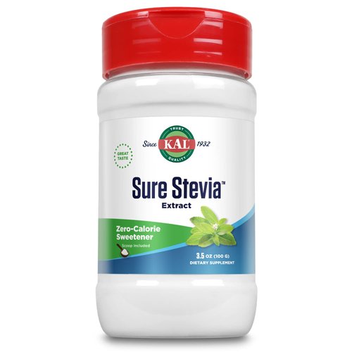 KAL Sure Stevia Extract Powder, 3.5 OZ. | Best-Tasting, Zero Calorie, Low Glycemic | 1820 Servings