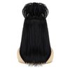 Juziviee Black Wig for Costume Women With Buns Necklace Cute Soft Black Wigs for Halloween Costume Cosplay JZ020BK