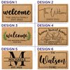 Custom Welcome Doormat with Family Name & 6 Designs, Personalized DoorMat, Housewarming Gift - Door Mat with Anti-Slip Backing, Customize Doormat Outdoor Indoor Entrance