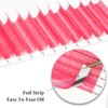 MERETON 12 Rows Colored Lash Extensions Pink 0.07mm D Curl 8-15mm Mixed Length Color Lashes Extension Individual Single Classic Eyelash Extensions
