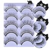 MayIFindYou Halloween Glitter Lashes,Dramatic False Eyelashes with Shinny Glitter Faux Mink Eyelashes for Festivals Parties Strip Lashes Pack 5 Pairs (C8-Small Broken Diamond)