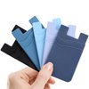 Zemexy Phone Wallet Stick on,5Pack Phone Card Holder for Back of Phone Case,Silicone Sticky Credit Card Holder for Cell Phone Double Pocket Sticker All Smartphones—Navy,Sierra,Pastel,Blue,Black