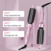 DAN Technology Curling Iron Brush, 1 inch, Ceramic, Pink, Adjustable Temperature, Dual Voltage, Fast Heating, Anti-Scald, Safety Auto Shut Off, for Curly Hair, HAIR IRON