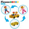 PicassoTiles Mini Magnetic Tiles Expansion Car Truck and Figures Play Set, Kids Building Magnet Bricks STEM & Learning Toys, Magnetic Add-ons, Car Toys, Toddler Preschool 3 years and up boys and girls