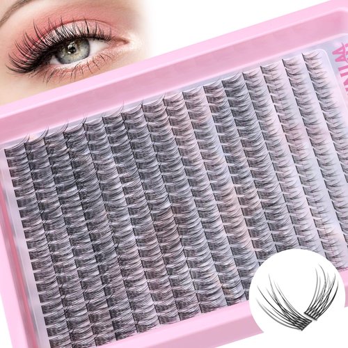 Natural Eyelash Clusters Wispy Lash Clusters 320Pcs Cluster Eyelash Extensions C Curl Individual Lashes 8-14MM Lashes Clusters DIY Natural Lash Extension by Winifred