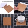 LOCOLO 80 Pieces Self-Adhesive Cork Squares Set, 3.5 x 3.5 Inches Cork Squares Cork Board Squares Backing Cork Tiles Sheets Cork Mat for Coasters and DIY Crafts