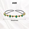 Dizila 4 Pieces Crystal Rhinestone Gems Jewelry Head Chains Boho Headbands Forehead Chains with Rubber Bands Prom Party Accessories Headpieces for Women Girls