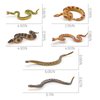 Realistic Wild Life Jungle Animal Model Playset 6 PCS Snake Red-tailed Boa Rattlesnake Model Party Favors Supplies Cake Toppers Set Toys for 5 6 7 8 Years Old Boys Girls Kid Toddlers