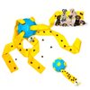PET’SBARREL Snuffle Ball for Dogs - Interactive Toy for Mental Stimulation and Slow Feeding - Yellow and Blue Dog Toy. Puzzles for Dogs to Keep Them Occupied.