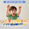 ISMETACU Wooden Montessori Number Blocks for Toddlers, Counting Peg Board for Kids Age 3 4 5,Preschool Learning Toys,Ideal for Kids 3 4 5 Years Old